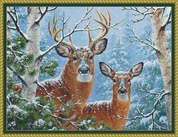 DIM7391806 WHITETAIL WINTER PAINT BY NUMBER