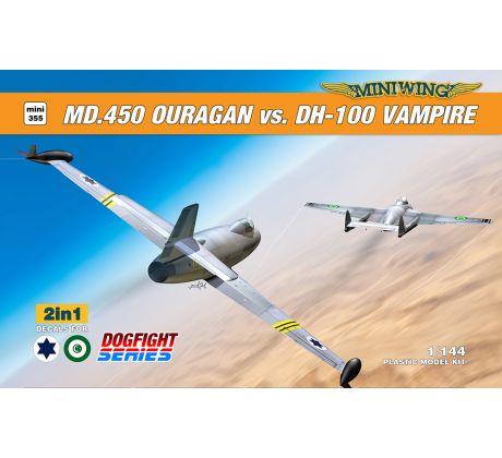 MINI355 1/144 MD.450 OURAGAN VS. DH-100 VAMPIRE
