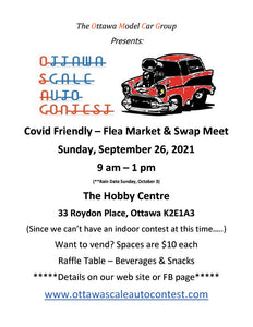 Ottawa Scale Auto Contest presents: Covid Friendly Swap Meet & Flea Market