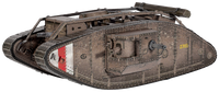 ME1022 1/88 BRITISH MK.IV TANK (COLOURED)