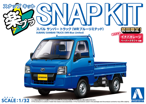 AOS06577 1/32 SNAP KIT Subaru Sambar Truck (Wr Blue Limited)