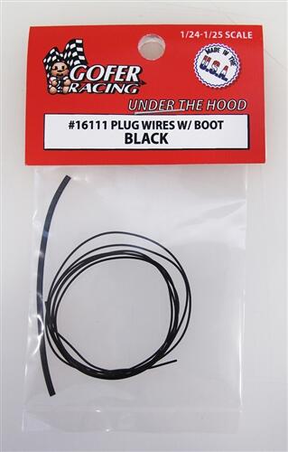 GOF16111 PLUG WIRES W/BOOT BLACK