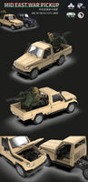 TK7005 3R Model 1/72 Mid East two-door War pickup & ZPU-2 (2 Trucks & 1 MG)