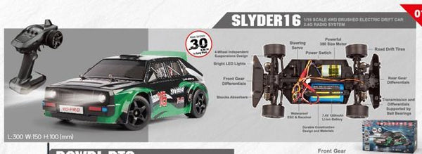SLYDER16  1/16 SLYDER RC DRIFT CAR RTR