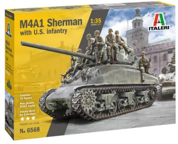 ITA6568 1/35 M4A1 SHERMAN W/US ARMY INFANTRY