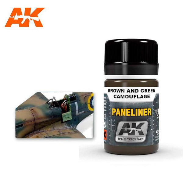 AK2071 AK Interactive Paneliner For Brown And Green Camouflage 35ml