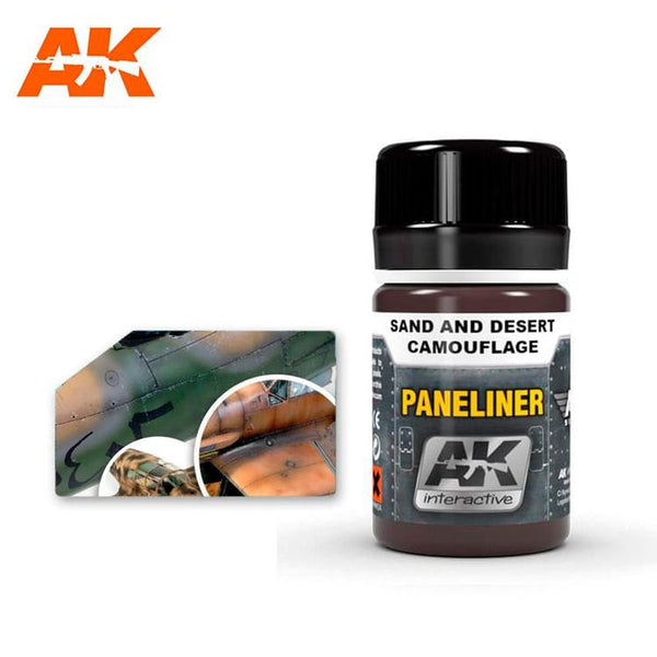 AK2073 AK Interactive Paneliner For Sand And Desert Camouflage 35ml
