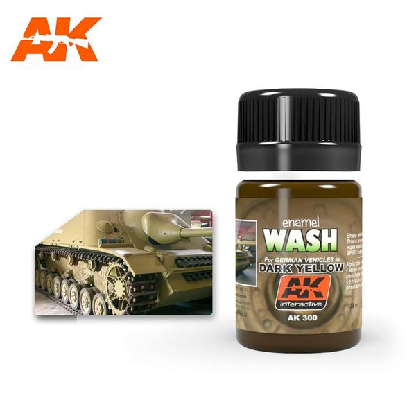 AK300 AK Interactive Wash For Dark Yellow Vehicles