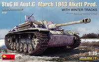 MIN35367 Miniart 1/35 StuG III Ausf. G March 1943 Alkett Prod w/Winter Tracks. Interior Kit