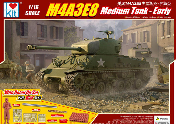 ILK61619 1/16 M4A3E8 SHERMAN Medium Tank - Early