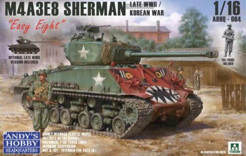 AHHQ004 Andy's HHQ X Takom 1/16 M4A3E8 Sherman "Easy Eight" (Late WWII / Korean War) with Figure