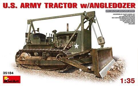 MIN35184 1:35 U.S. Army Tractor w/Angled Dozer Blade