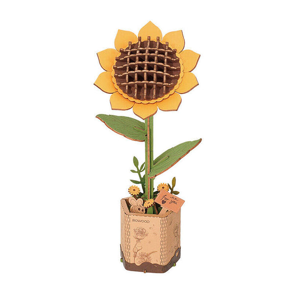 TW011 WOODEN BLOOM CRAFT SUNFLOWER