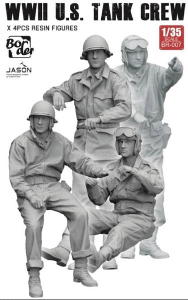 BR007 BORDER MODEL 1/35 WW2 US TANK CREW (RESIN X4)