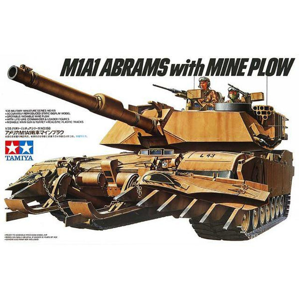 TAM35158 1/35 M1A1 ABRAMS W/MINE PLOW