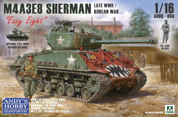 AHHQ003 1/16 M4A3E8 SHERMAN LATE WAR/KOREA