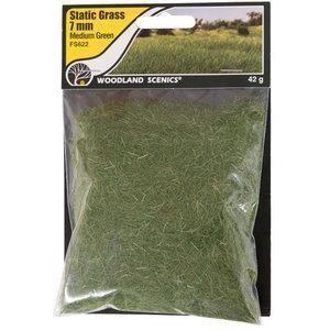 WSFS622 STATIC GRASS 7MM MEDIUM GREEN