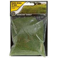 WSFS626 STATIC GRASS 12MM MEDIUM GREEN