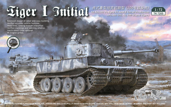 TK7205 Border Model 1/72 Tiger I Initial Sd.Kfz. 181 Pz.Kpfw. VI Ausf. E Initial Production