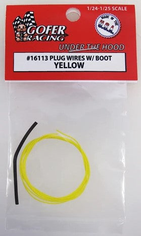 GOF16113 PLUG WIRES W/BOOT YELLOW