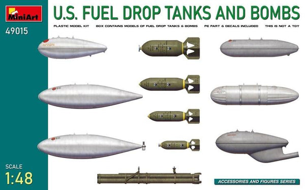 MIN49015 1/48 US FUEL DROP TANKS AND BOMBS
