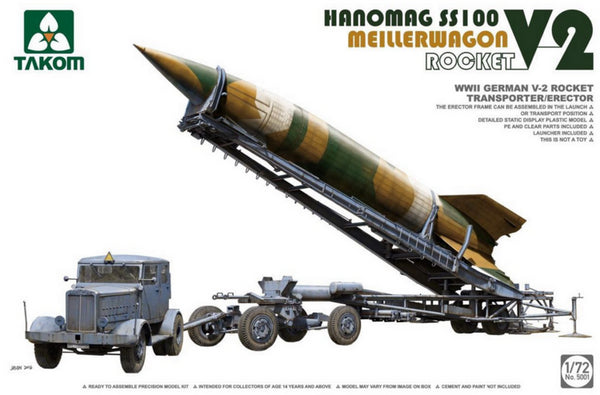 TAK5001 Takom 1/72 WWII German V-2 Rocket Transporter/Erector Meillerwagen+Hanomag SS100