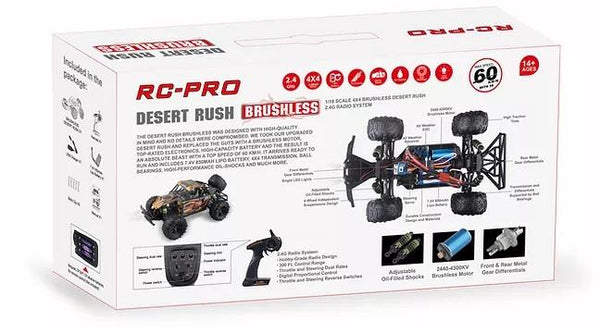 RCP0026 1/18 DESERT RUSH 4WD BRUSHLESS BUGGY