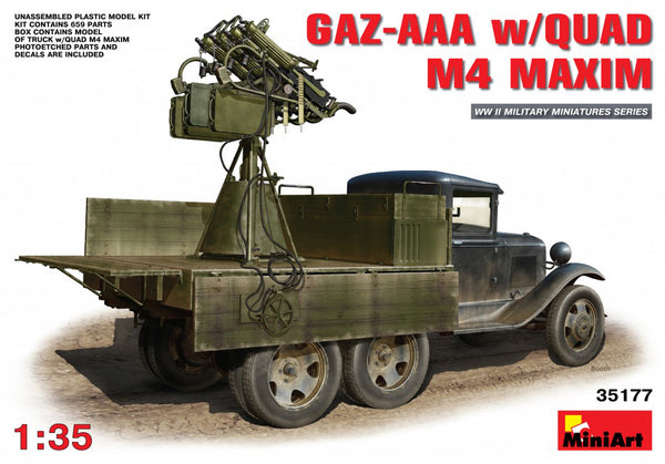 MIN35177 1/35 SOVIET GAZ-AAA w/QUAD M4 MAXIM