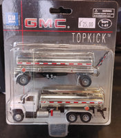 BOLEY 301876 TANKER TRUCK WITH PUP TRAILER WHITE/SILVER