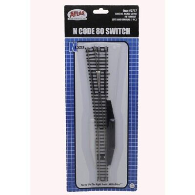 ATL2717 N CODE 80 SWITCH #8 TURNOUT LEFT HAND MANUAL NICKEL SILVER
