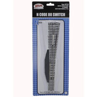 ATL2718 N CODE 80 SWITCH #8 TURNOUT RIGHT HAND MANUAL NICKEL SILVER