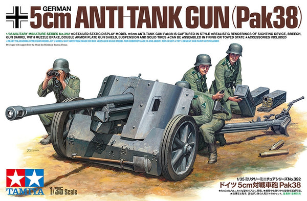 TAM35392 1/35 5CM PAK 38 ANTI-TANK GUN W/4 FIGURES