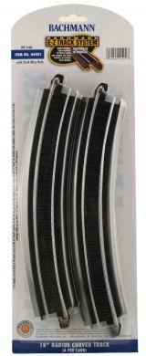BAC44401 E-Z TRACK 18" RADIUS CURVED STEEL RAIL (4)