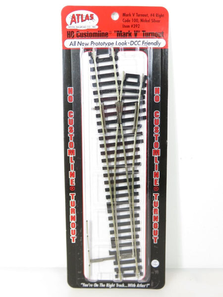 ATL392 CODE 100 HO MARK V TURNOUT #4 RIGHT NICKEL SILVER