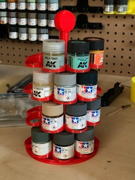 HC3D7 SMALL TAMIYA (JAR) PAINT SPINNER RACK