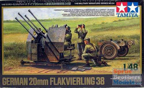 TAM32554 1/48 WW2 GERMAN 20mm FLAKVIERLING 38