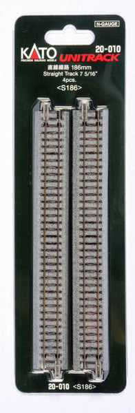 KAT20010 UNITRACK 7-5/16" STRAIGHT TRACK (4)