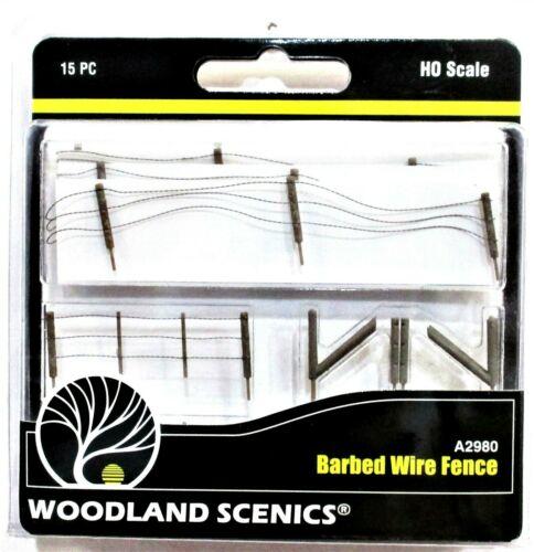 WSA2980 HO BARBED WIRE FENCE 15PC