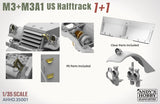 AHHQ35001 Andy's Hobby Headquarters 1/35 M3 & M3A1 US WWII Halftracks (2 Full Kits in One Box)
