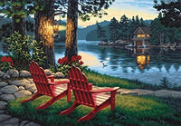 DIM91357 ADIRONDACK EVENING PAINT BY NUMBER