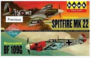 LINHL445 1/72 SPITFIRE MK 22 & ME 109G