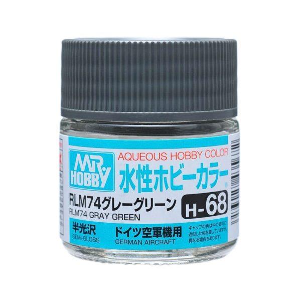 H68 SEMI-GLOSS RLM74 GREY GREEN 10ML