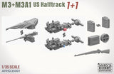 AHHQ35001 Andy's Hobby Headquarters 1/35 M3 & M3A1 US WWII Halftracks (2 Full Kits in One Box)
