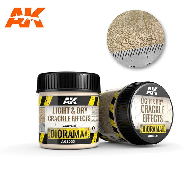 AK8033 DIORAMA SERIES LIGHT & DRY CRACKLE EFFECTS 100ML