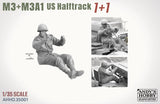 AHHQ35001 Andy's Hobby Headquarters 1/35 M3 & M3A1 US WWII Halftracks (2 Full Kits in One Box)