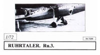 DA72206 1/72 RUHRTALER RU.3 RESIN KIT