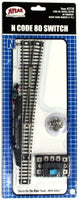 ATL2720 N CODE 80 SWITCH #8 TURNOUT RIGHT HAND REMOTE NICKEL SILVER
