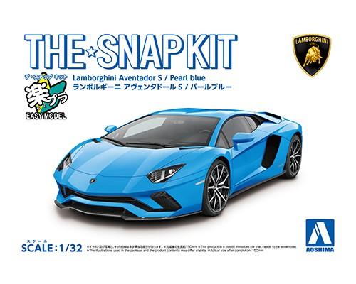 AOS06349 Aoshima 1/32 SNAP KIT #12-E Lamborghini Aventador S (Pearl Blue)