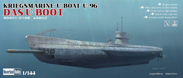 NH8001 Neverland Hobby 1/144 Kriegsmarine U-Boat U-96 "Das U-Boot" Snap Kit