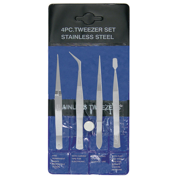 EXC30416 STAINLESS STEEL TWEEZERS (4)